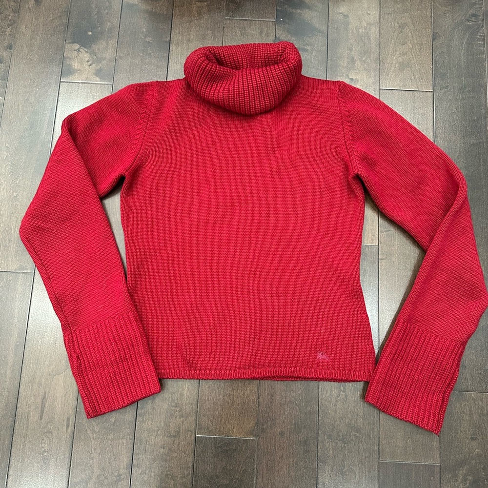 Burberry Red Turtleneck Sweater